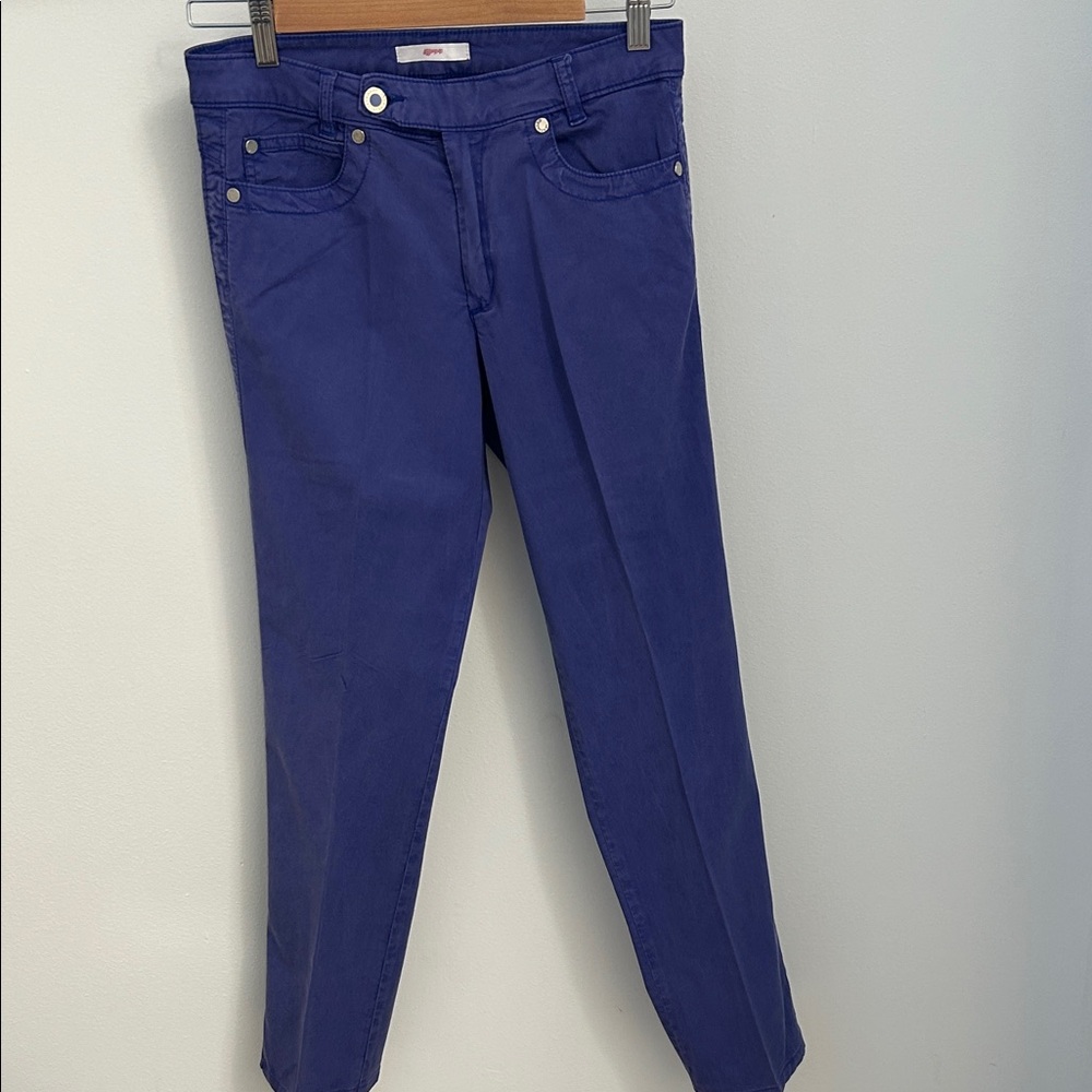 Leggiadro Purple Slim Fit Pants Made in Italy Size 6